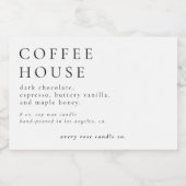 Moderne Kaars Of Voedsel Etiket (Enkel label)