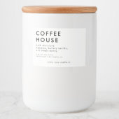 Moderne Kaars Of Voedsetlabel Voedselcontainer Etiket (Voorkant)