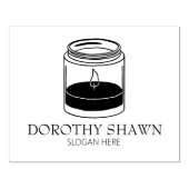 Moderne kaars Small Business, Custom Large Rubberstempel (Afrduk)