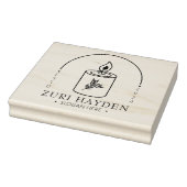 Moderne kaars Small Business, Custom Large Rubberstempel (Stempel)
