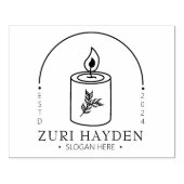 Moderne kaars Small Business, Custom Large Rubberstempel (Afrduk)