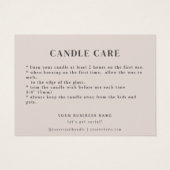 Moderne Kaars Verzorging Foto Dank u Kaart (Achterkant)