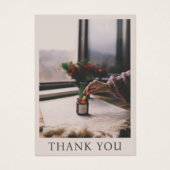 Moderne Kaars Verzorging Foto Dank u Kaart (Voorkant)