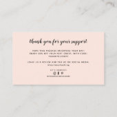 Moderne kaarsen en smelt kleine bedrijven dank u visitekaartje (Achterkant)