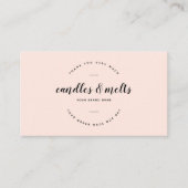 Moderne kaarsen en smelt kleine bedrijven dank u visitekaartje (Voorkant)