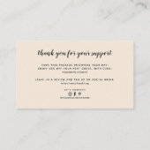 Moderne kaarsen en smelt kleine bedrijven dank u visitekaartje (Achterkant)