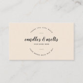 Moderne kaarsen en smelt kleine bedrijven dank u visitekaartje (Voorkant)