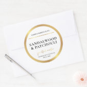 Moderne Kaarsenkruik Label Gouden Folie Effect Ver (Envelop)