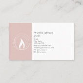 Moderne kaarsenmaker Blush Pink Minimale kaartenma Visitekaartje (Achterkant)