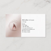 Moderne kaarsenmaker Blush Pink Minimale kaartenma Visitekaartje (Achterkant)