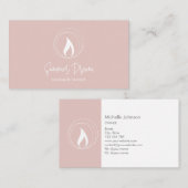 Moderne kaarsenmaker Blush Pink Minimale kaartenma Visitekaartje (Voorkant / Achterkant)