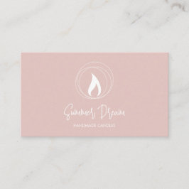 Moderne kaarsenmaker Blush Pink Minimale kaartenma Visitekaartje