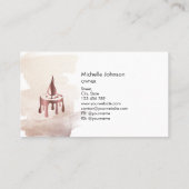 Moderne kaarsenmaker Blush Pink Simple Visitekaartje (Achterkant)