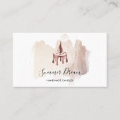 Moderne kaarsenmaker Blush Pink Simple Visitekaartje (Voorkant)