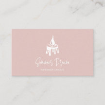 Moderne kaarsenmaker Blush roze minimalistische bi