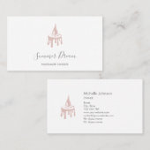 Moderne kaarsenmaker Blush roze minimalistische bi Visitekaartje (Voorkant / Achterkant)