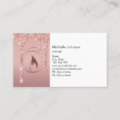 Moderne kaarsenmaker Roos Gold Candlemaker Visitekaartje (Achterkant)