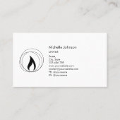 Moderne kaarsenmaker, zwart en witte kaartenmaker visitekaartje (Achterkant)