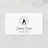 Moderne kaarsenmaker, zwart en witte kaartenmaker visitekaartje (Voorkant)