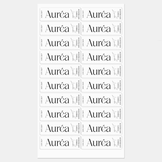 Moderne Kaarsenpot Dun Verticaal Label (Vel)