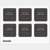 Moderne Kaarslabel Vierkante Sticker (Vel)