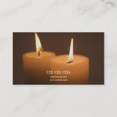 Moderne kaarslicht massage therapie visitekaartje (Achterkant)