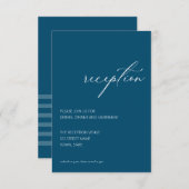 Moderne Kaart Blauwgroen Arch Reception Enclosure (Voorkant / Achterkant)