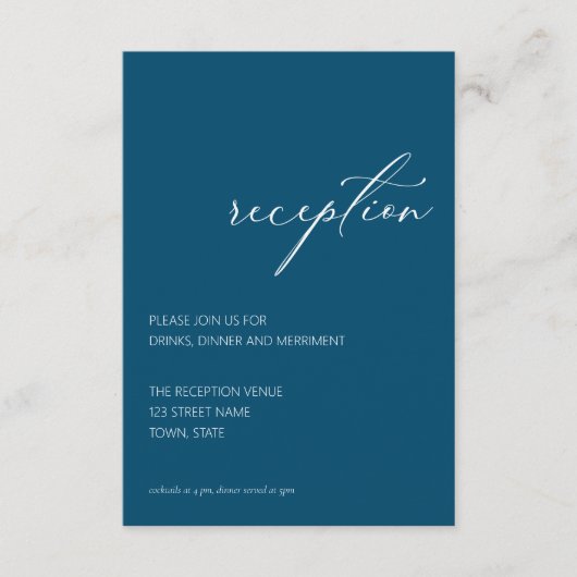 Moderne Kaart Blauwgroen Arch Reception Enclosure (Voorkant)