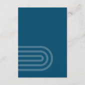 Moderne Kaart Blauwgroen Arch Reception Enclosure (Achterkant)