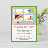 Moderne Kaart Colorful Farewell Party Invitation (Staand voorkant)