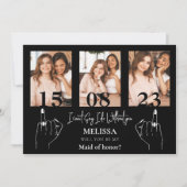 Moderne Kaart Fotocollage Bridesmaid-voorstel (Voorkant)
