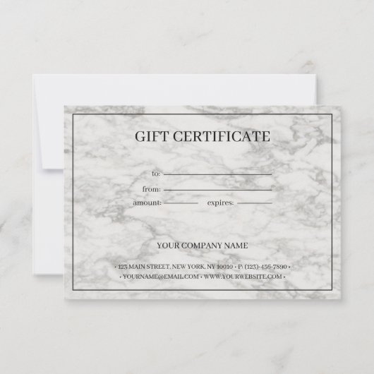 Moderne kaart Gepersonaliseerd cadeaubon (Achterkant)