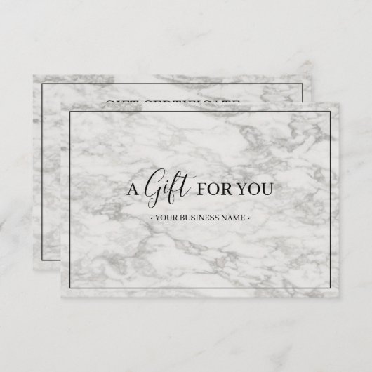 Moderne kaart Gepersonaliseerd cadeaubon (Voorkant / Achterkant)