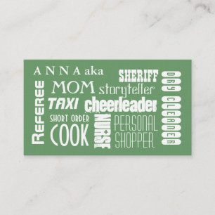 Moderne kaart groen contactkaartje