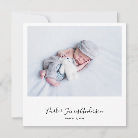 Moderne Kaart 'Instant-Style Photo' Aankondiging G (Voorkant)