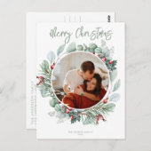 Moderne Kaart kerstpost (Voorkant / Achterkant)