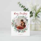 Moderne Kaart kerstpost (Staand voorkant)