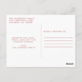 Moderne Kaart kerstpost (Achterkant)