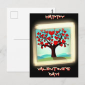 Moderne kaart - Love Tree - Valentijnsdag (Voorkant / Achterkant)