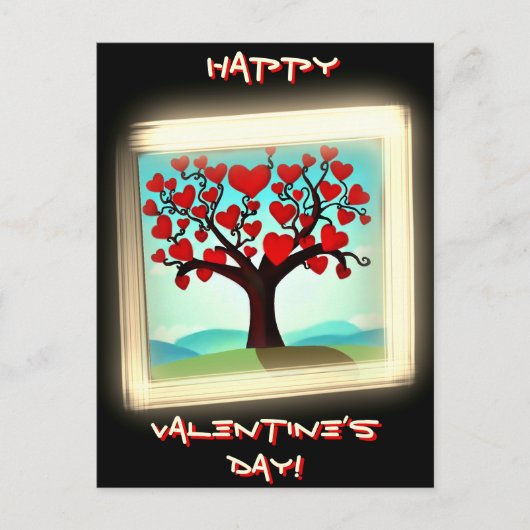 Moderne kaart - Love Tree - Valentijnsdag (Voorkant)