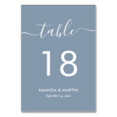Moderne Kaart met blauw drietafelnummer (Achterkant)