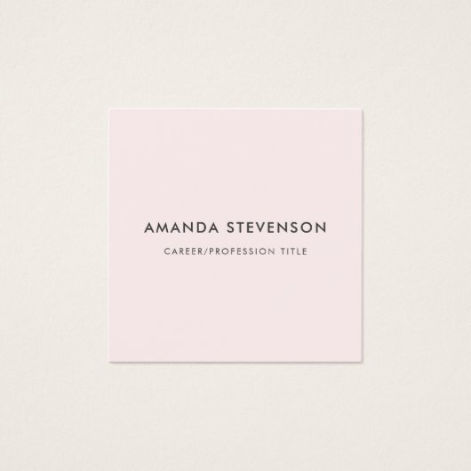 Moderne kaart met Blush roze profiel voor professi (Voorkant)
