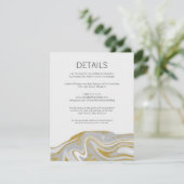 Moderne Kaart met details over marmer en Gold Wedd (Staand voorkant)