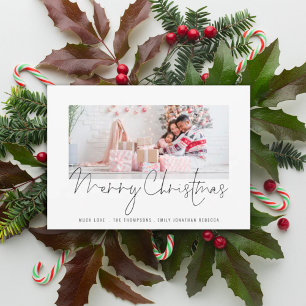 Moderne Kaart met het fotoscript Merry Kerstmis