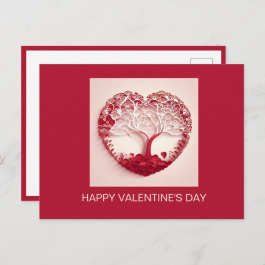 Moderne kaart met rode harten (Voorkant / Achterkant)
