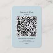 Moderne Kaart QR-code voor bruiloft RSVP-behuizing Visitekaartje (Voorkant)