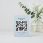 Moderne Kaart QR-code voor bruiloft RSVP-behuizing Visitekaartje (Staand voorkant)