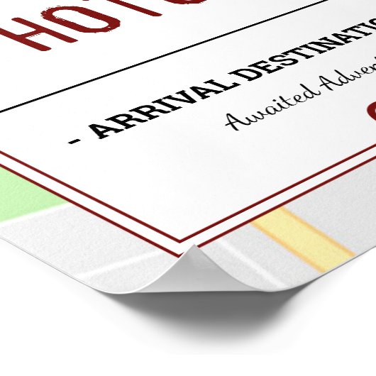 Moderne kaart | Reis | Paspoortfototeken Poster (Hoek)