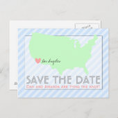 Moderne Kaart sparen het Briefkaart van de Datum (Voorkant / Achterkant)