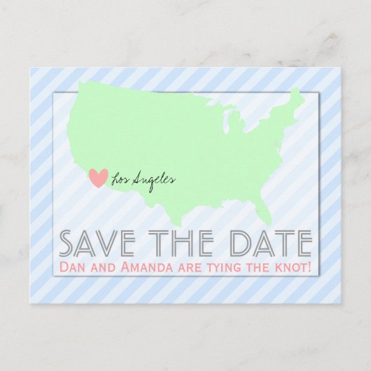 Moderne Kaart sparen het Briefkaart van de Datum (Voorkant)